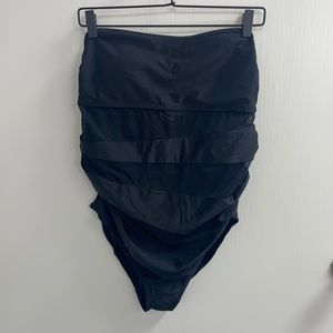 Pinkblush Women’s Strapless One Piece Maternity Swim Suit (3816)